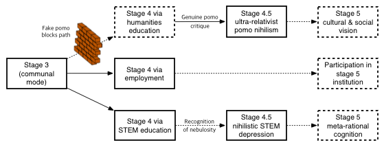 Diagram of adult developmental stage transitions